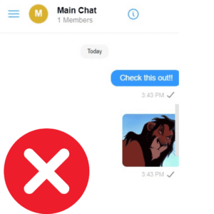 A chat message reads: "I had a procedure today. I lost so much blood tho and I've still got a massive needle in my arm". There is a large red cross in the bottom left corner.