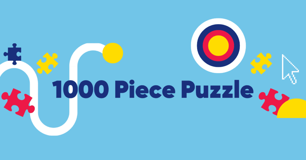 A banner that says 1000 Piece Puzzle