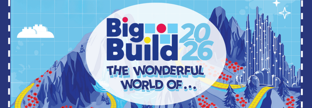 A banner that says Big Build 2026. It is blue and has the outline of a castle in the background.